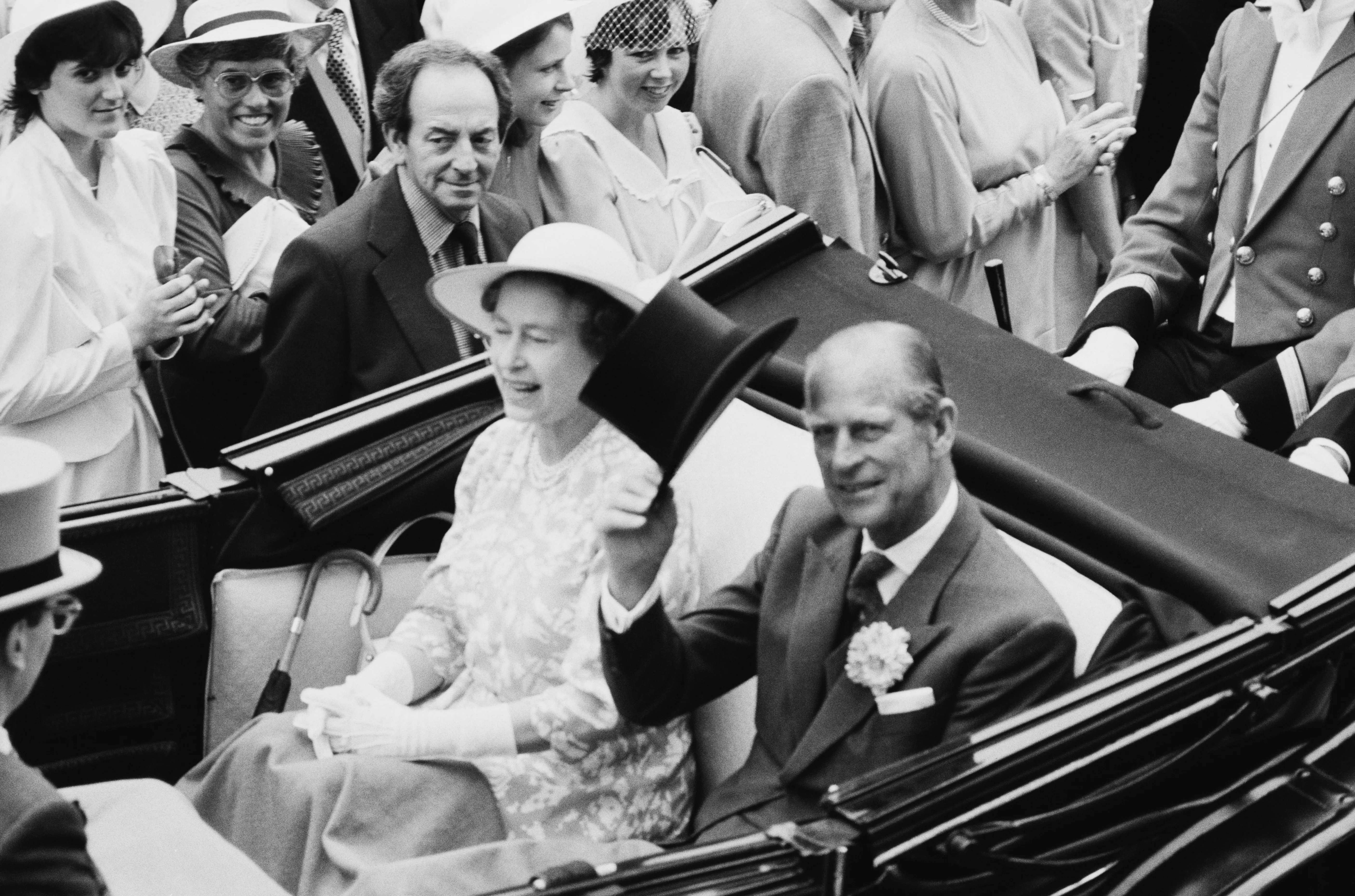 Єлизавета II і принц Філіпп на Royal Ascot в 1984 році