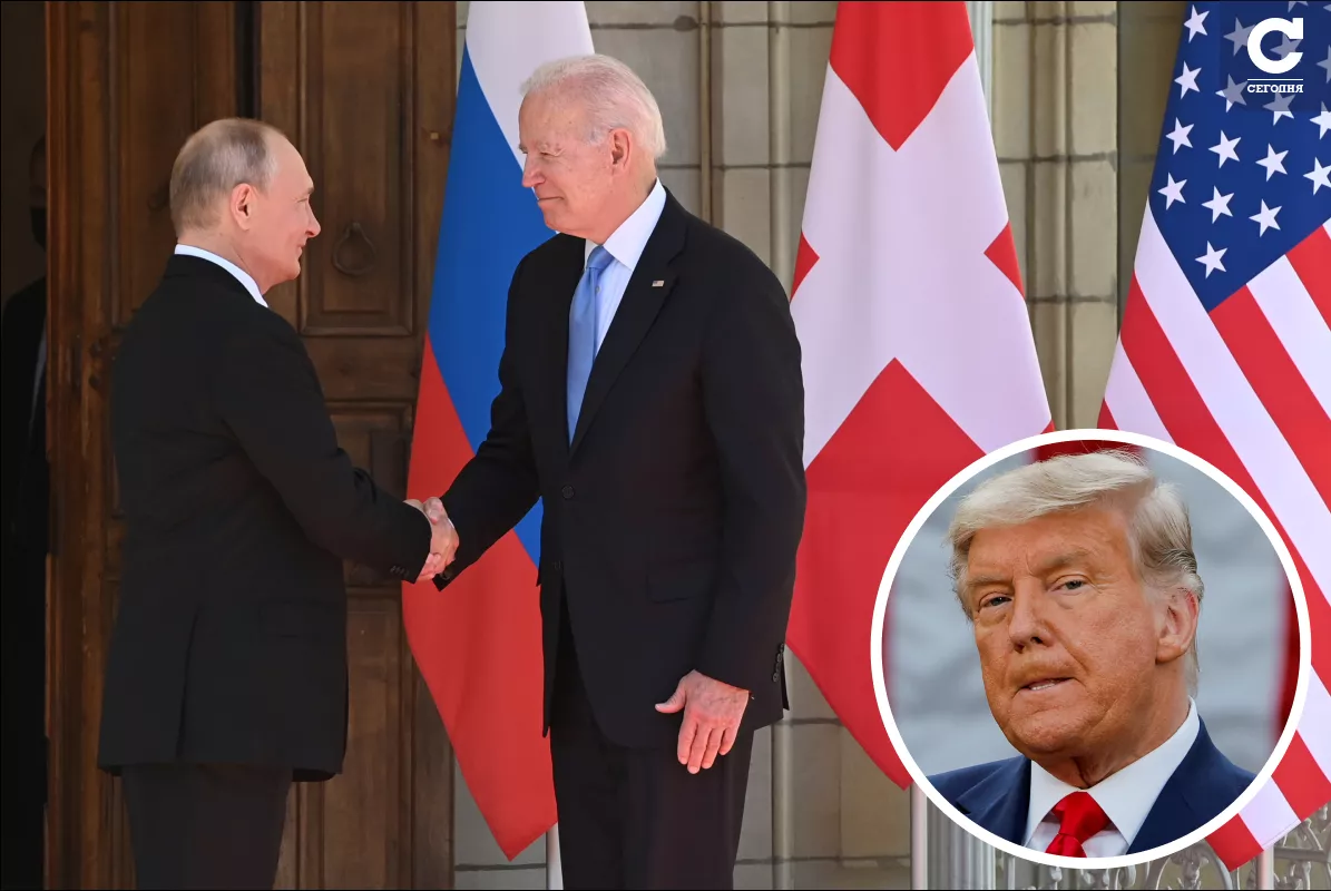 Трамп скептически оценил достижения Байдена на саммите с Путиным. Фото: коллаж "Сегодня"