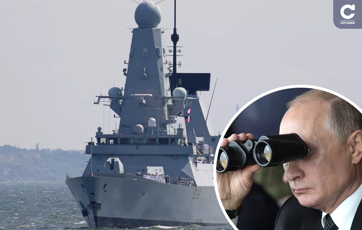 Путин отреагировал на инцидент с британским эсминцем. Коллаж "Сегодня"
