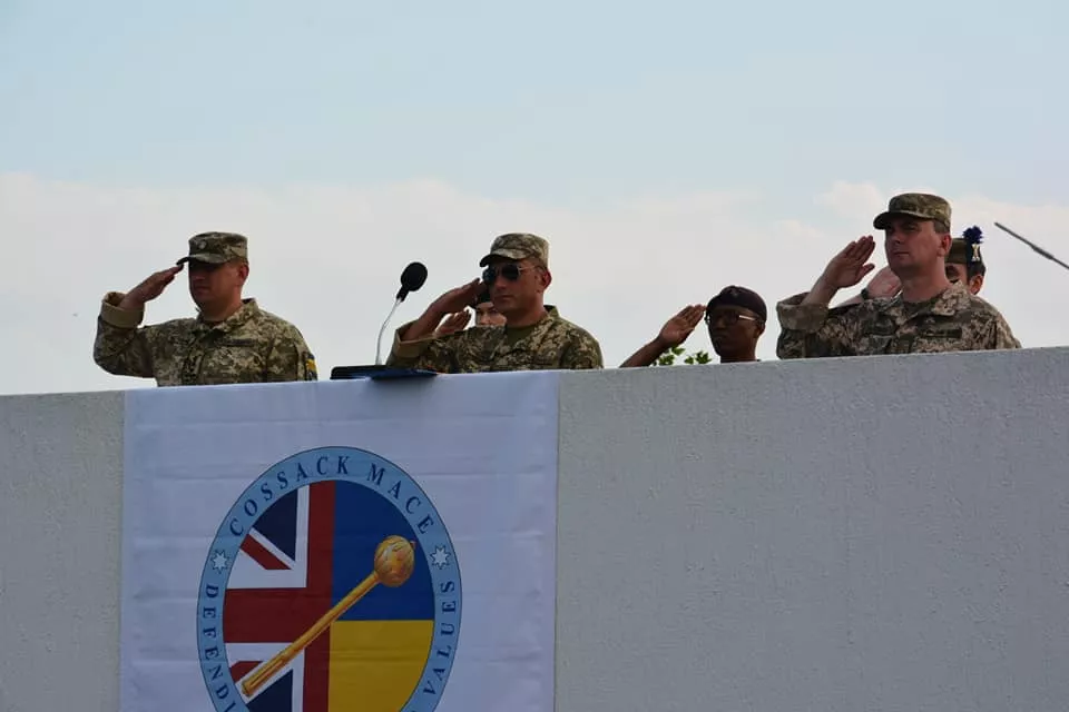 Торжественная церемония открытия учений. Фото: Сухопутные войска ВС Украины/Facebook