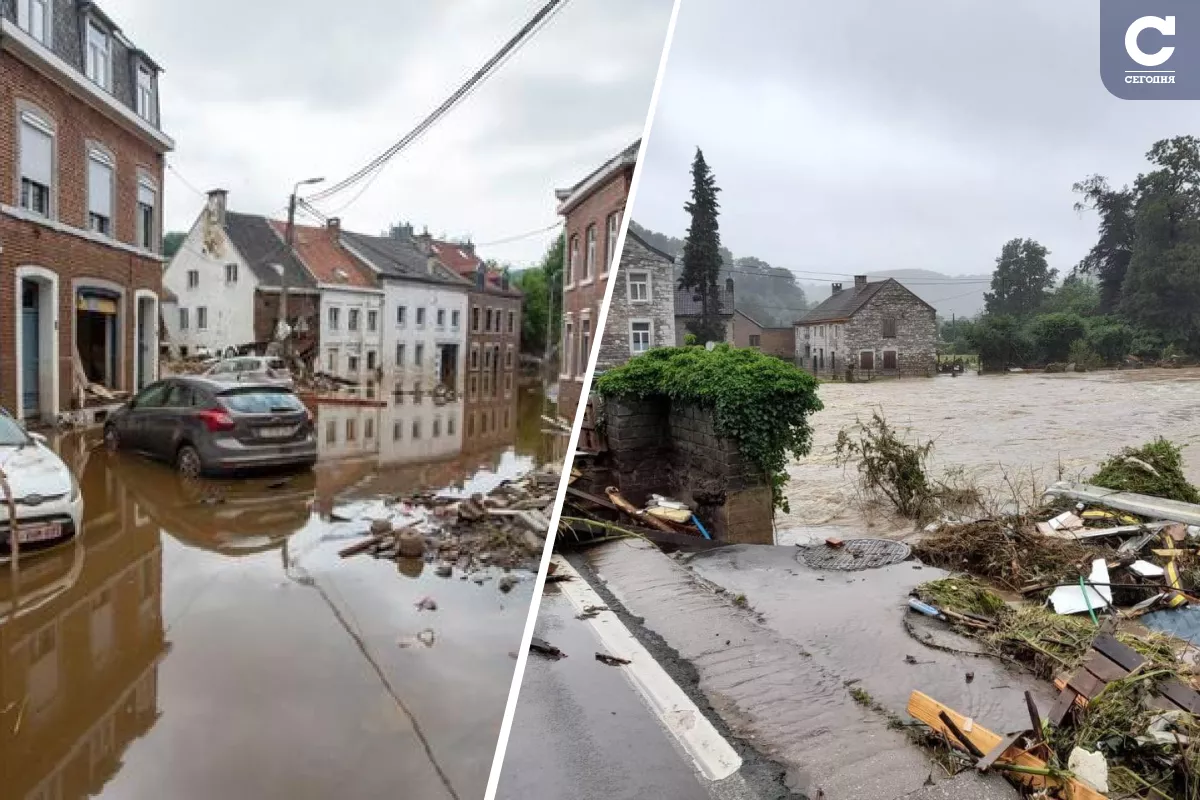 Наводнение в Бельгии / коллаж "Сегодня"