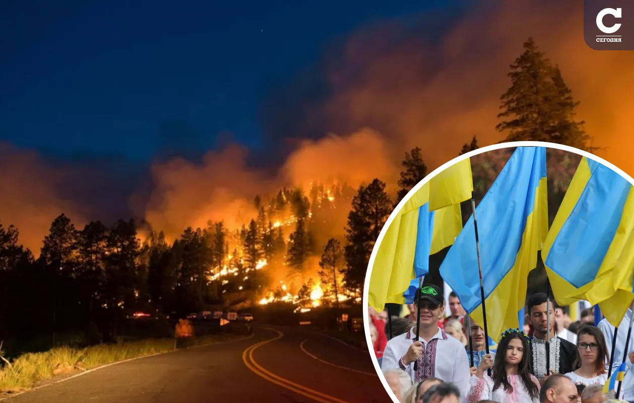 В панике из-за пожаров в Якутии увидели руку Украины / коллаж "Сегодня"