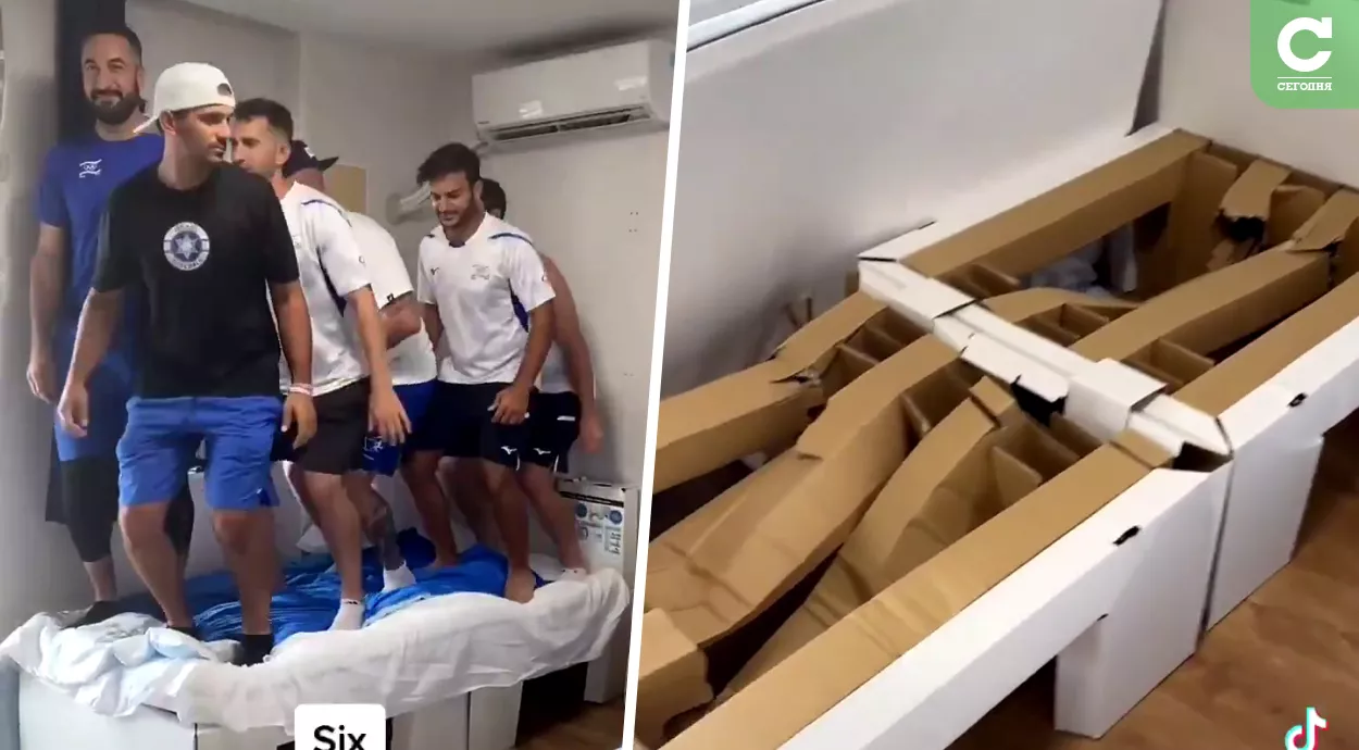 Израильские бейсболисты проверили кровать на прочность