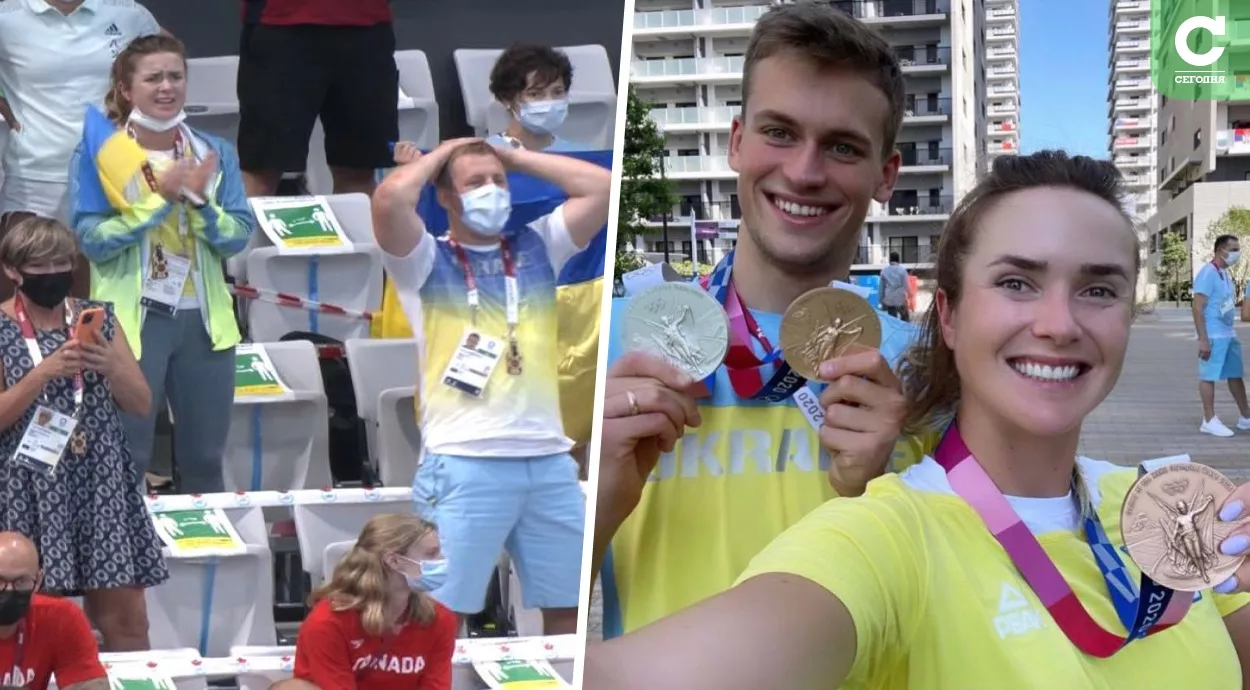 Медалисты Украины Элина Свитолина и Михаил Романчук