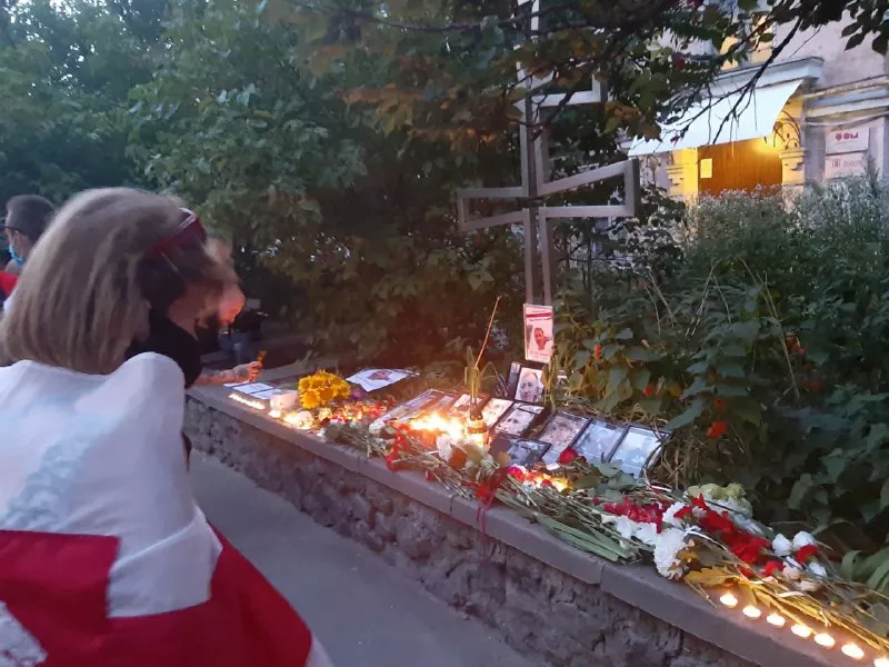В Киеве почтили память Шишова и поддержали белорусских политзаключенных. Фото: "Сегодня"