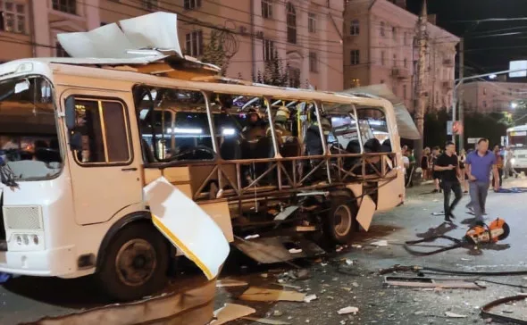 У Воронежі вибухнув автобус/VK/cityvrn
