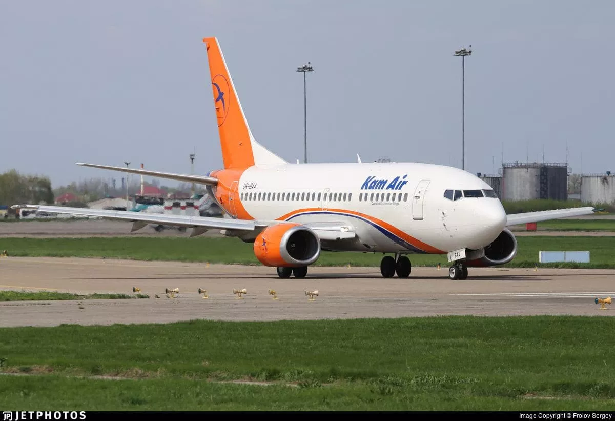 Самолет Boeing 737-5Q8, который везет украинцев домой из Кабула / JetPhotos