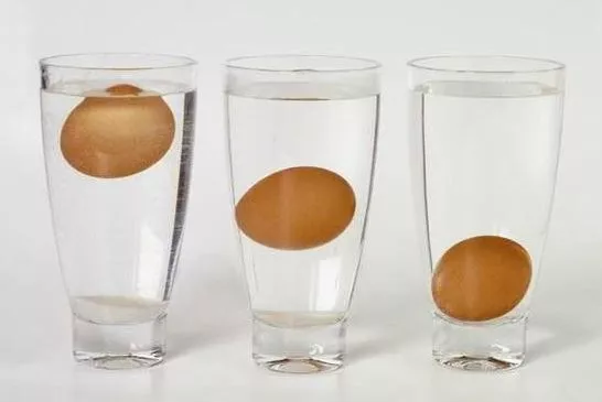 Свежее яйцо всегда пойдет на дно в стакане воды