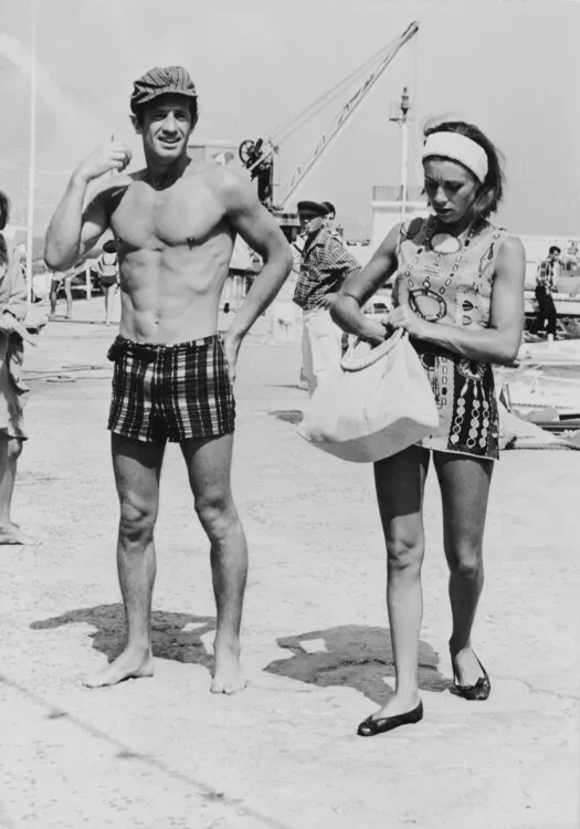 Жан-Поль Бельмондо с Элоди Константен в Кот де Азур (1965 год)