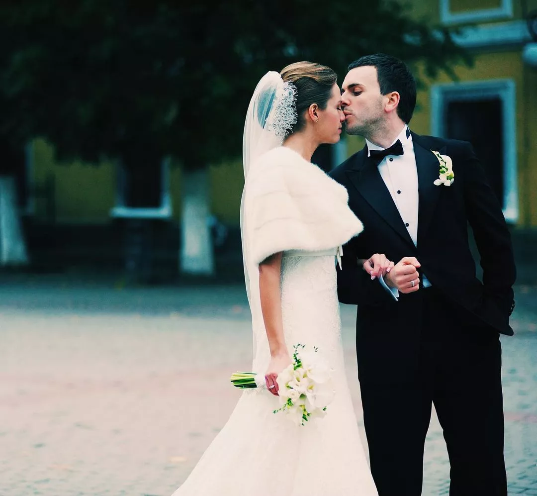 Григорий Решетник с супругой Кристиной в день их свадьбы