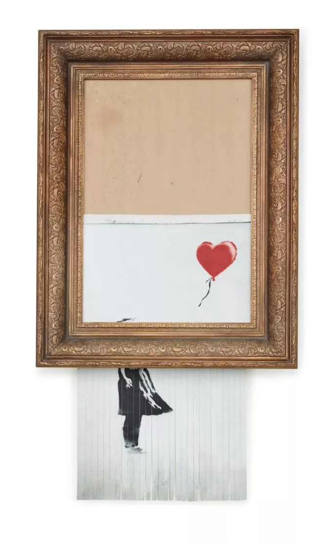 Картина Бэнкси "Любовь в мусорном баке"/Фото: Sotheby'S
