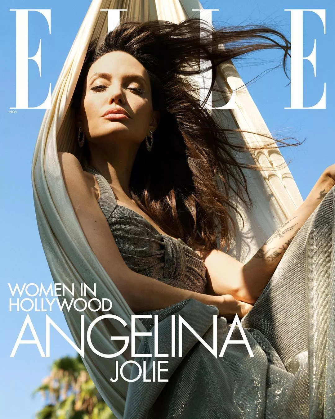 Анджелина Джоли на обложке ноябрьского номера ELLE USA