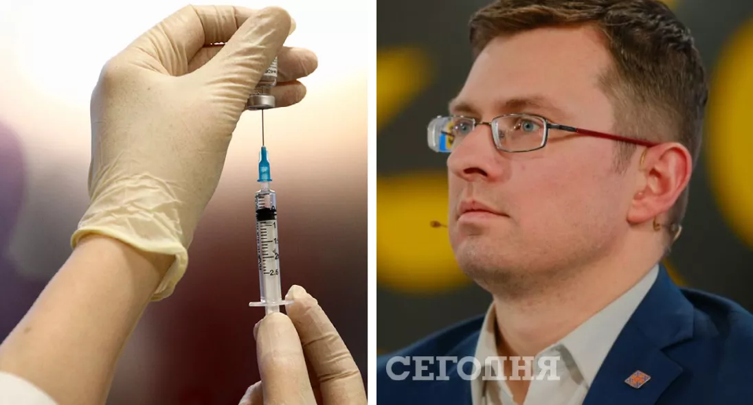 Головний санітарний лікар України Ігор Кузін зазначив, що щеплені люди від COVID-19 повинні будуть пройти повторний курс вакцинації 2022 року/Колаж: "Сьогодні"