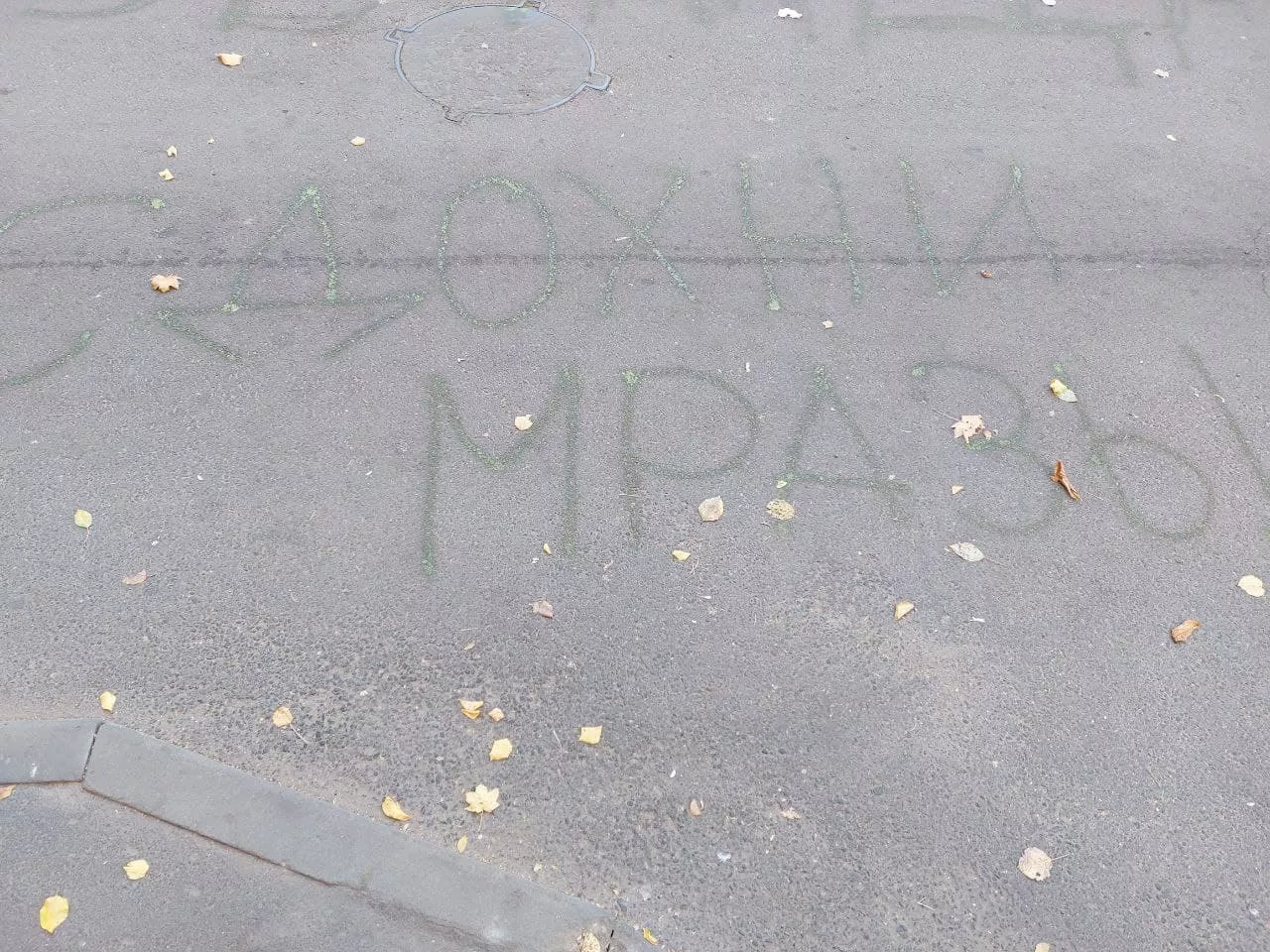 Для 16-летнего мажора оставили "пожелания" возле подъезда. Фото: Анна Бровко, "Сегодня"