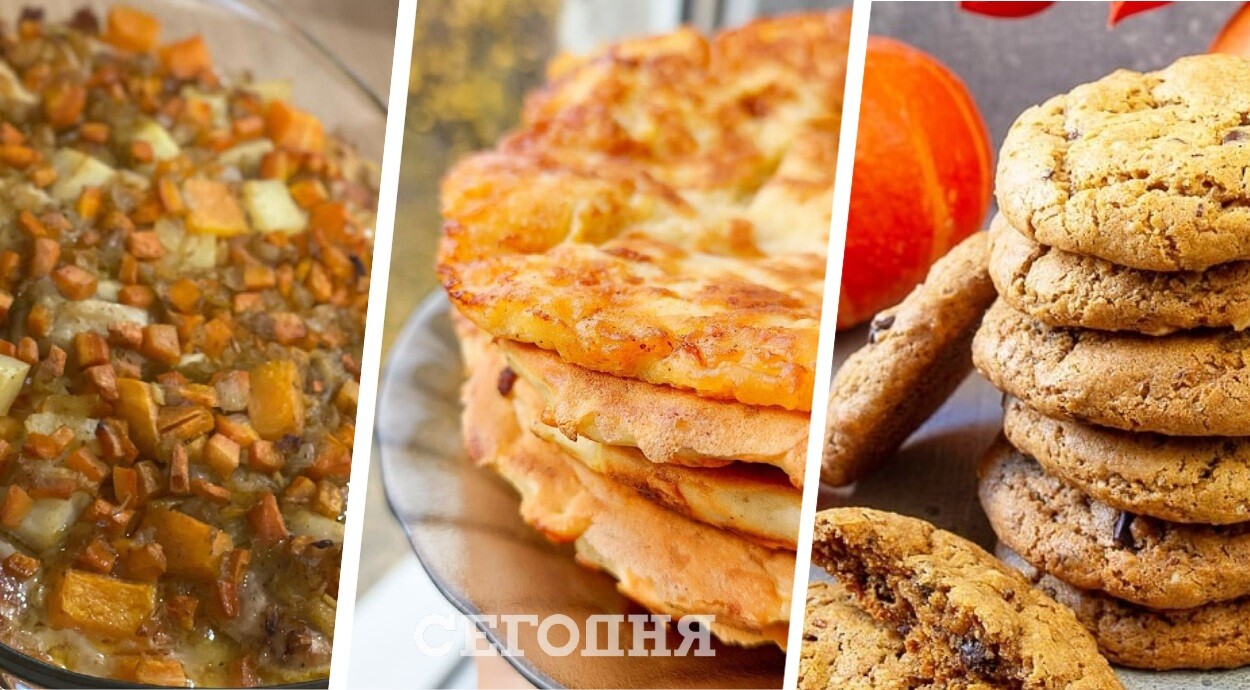 Что приготовить из тыквы – запеканка с мясом, блины и тягучее печенье с  шоколадом