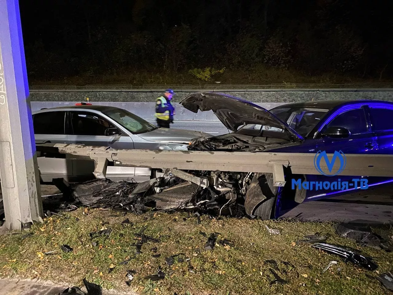Водители автомобилей чудом не пострадали/Фото: Telegram: Киев Оперативный