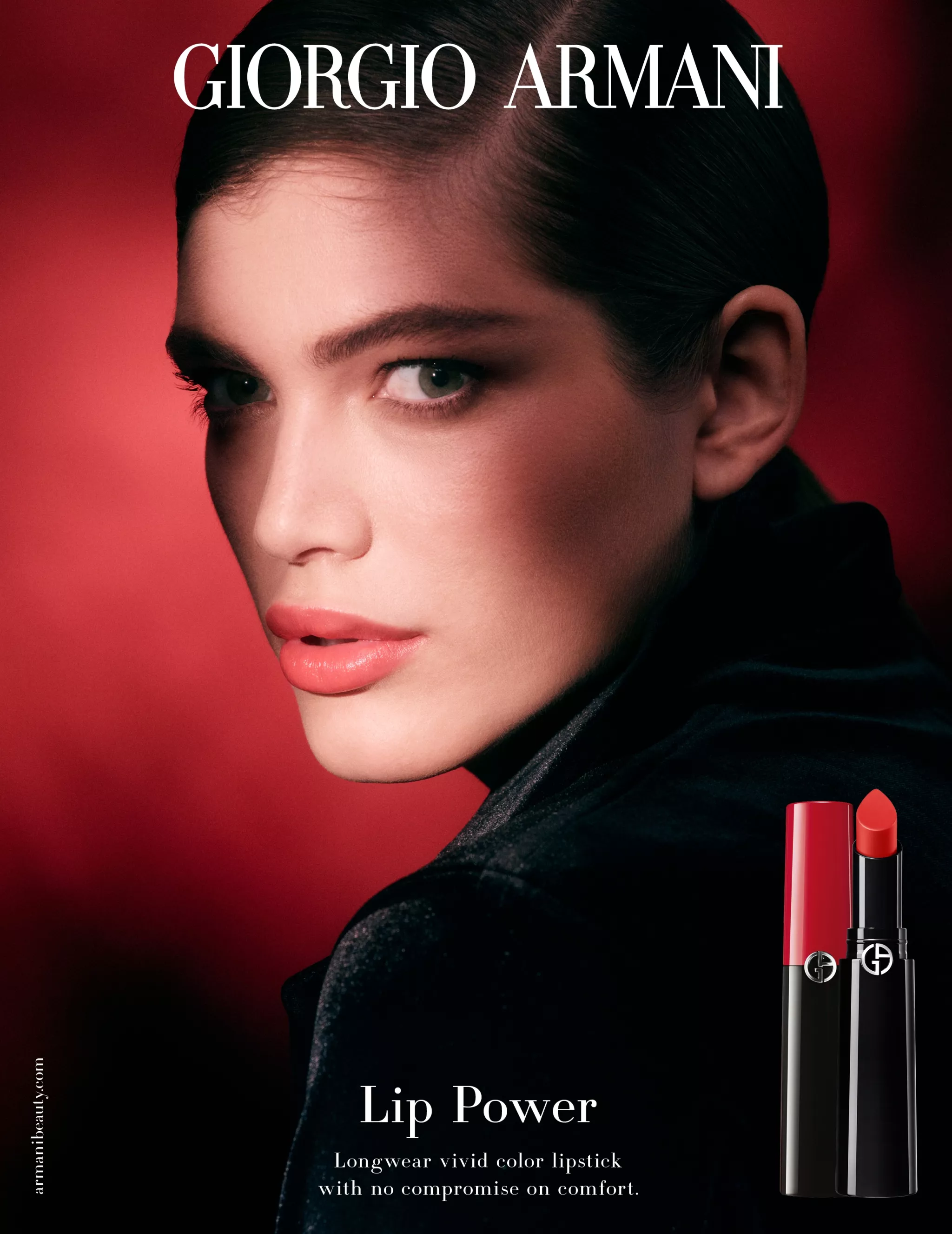 Валентина Сампайо у рекламі губної помади Giorgio Armani