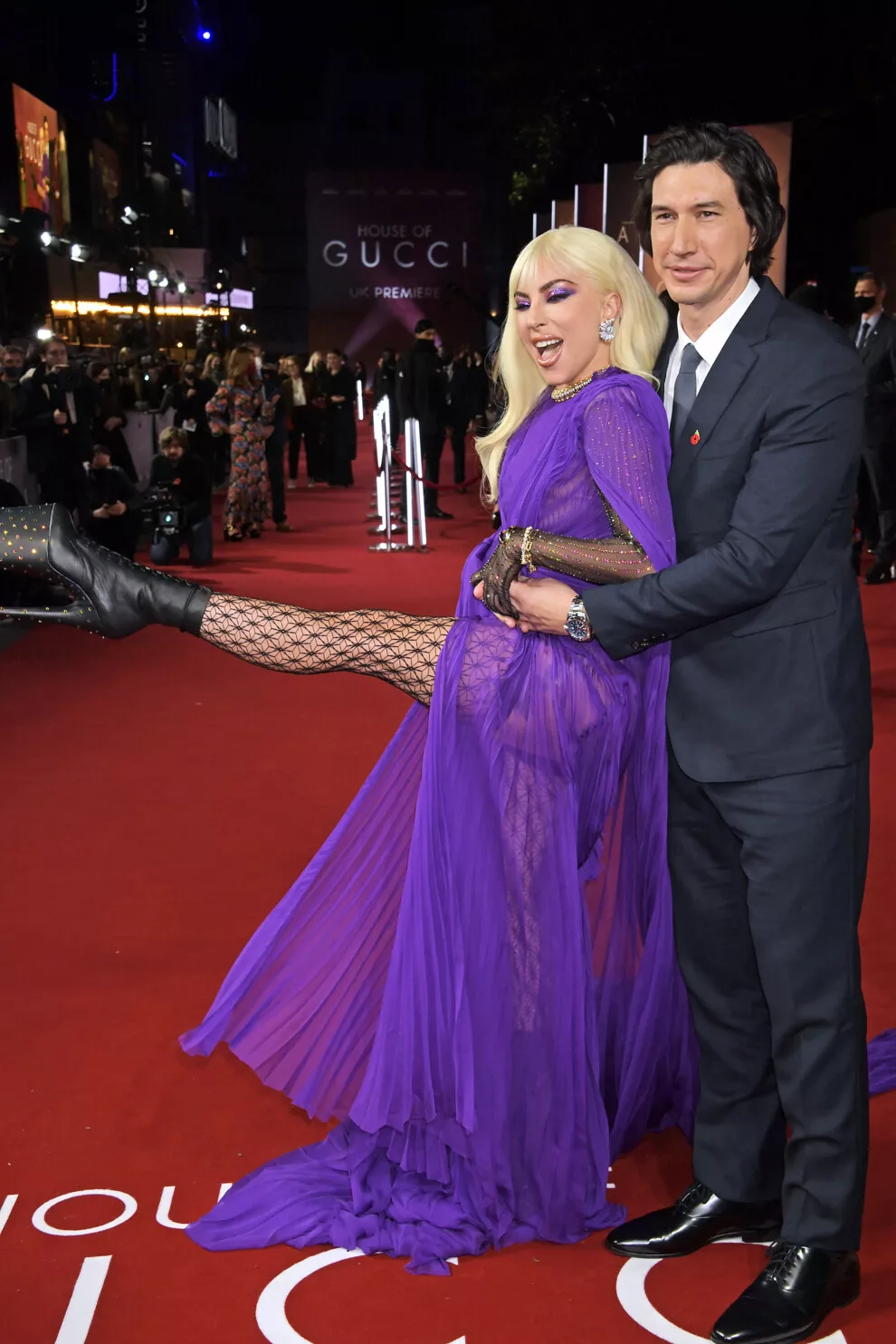 Адам Драйвер та Леді Гага на прем'єрі "Дома Gucci" в Лондоні