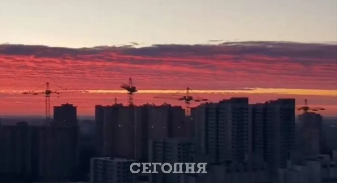 Закат в Киеве. Фото: сайт "Сегодня"