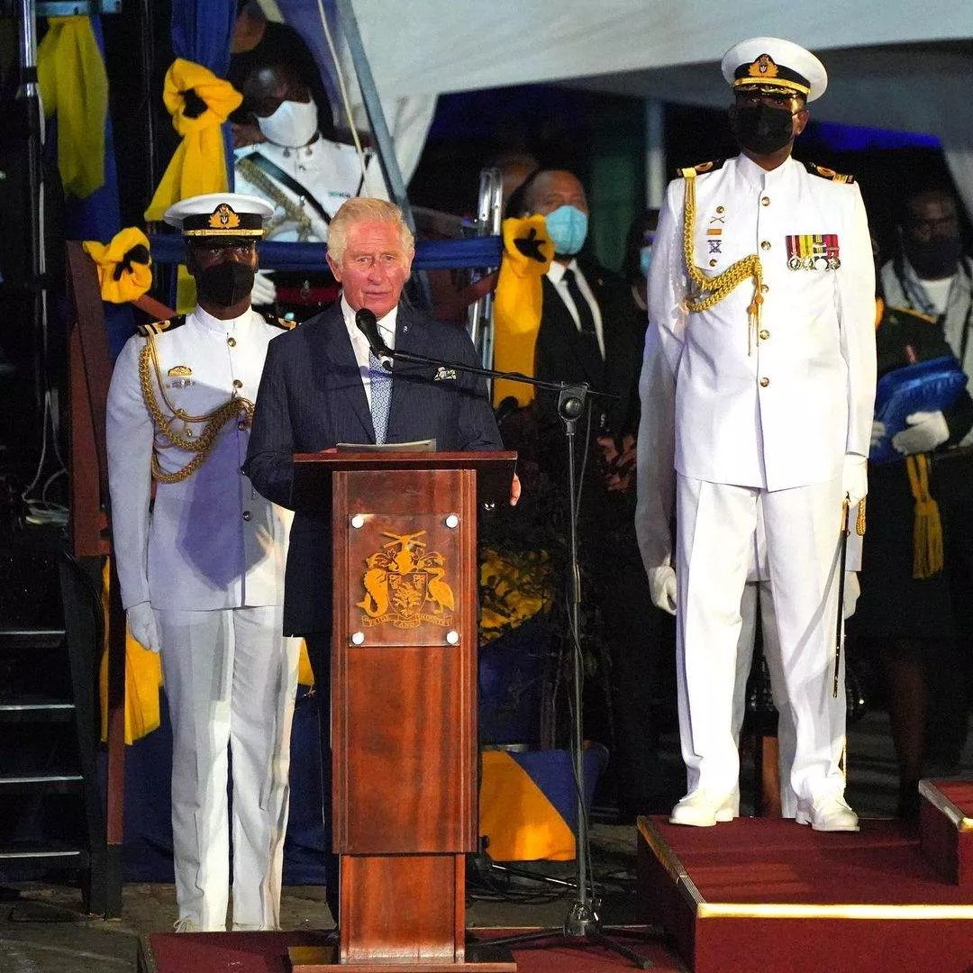 Принц Чарльз в Барбадосе.