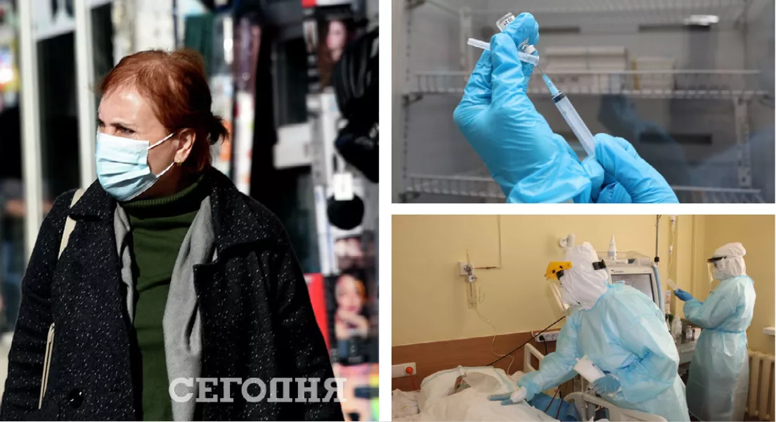 В Україні за добу понад 13,5 тисячі випадків коронавірусу. Фото: колаж "Сьогодні"