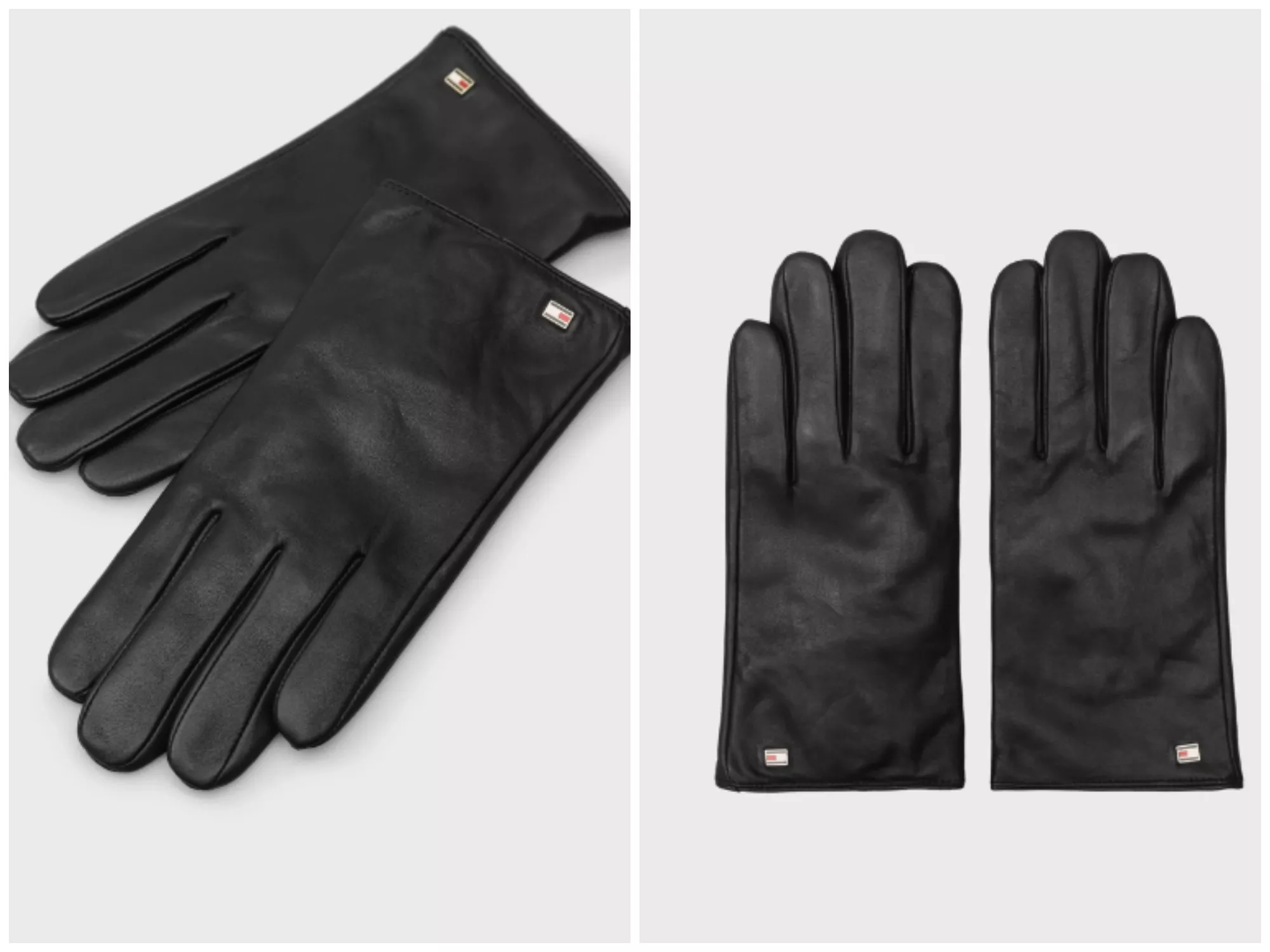 Женские черные кожаные перчатки TOMMY HILFIGER 3190 грн