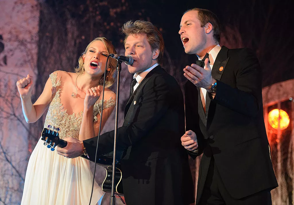 Тейлор Свифт, Бон Джови и принц Уильям на благотворительном концерте