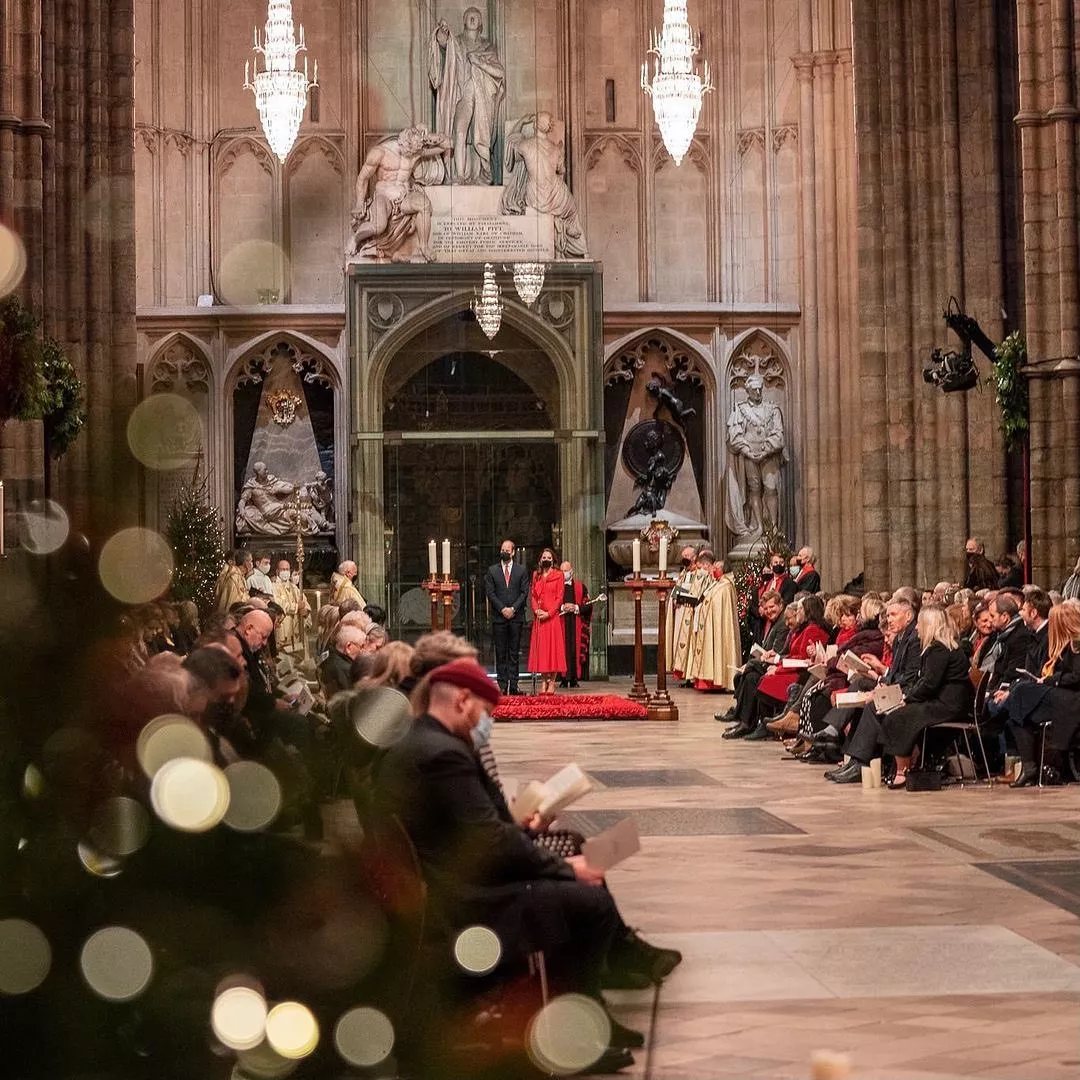 Кейт Миддлтон и принц Уильям посетили рождественский концерт в Вестминстерском аббатстве