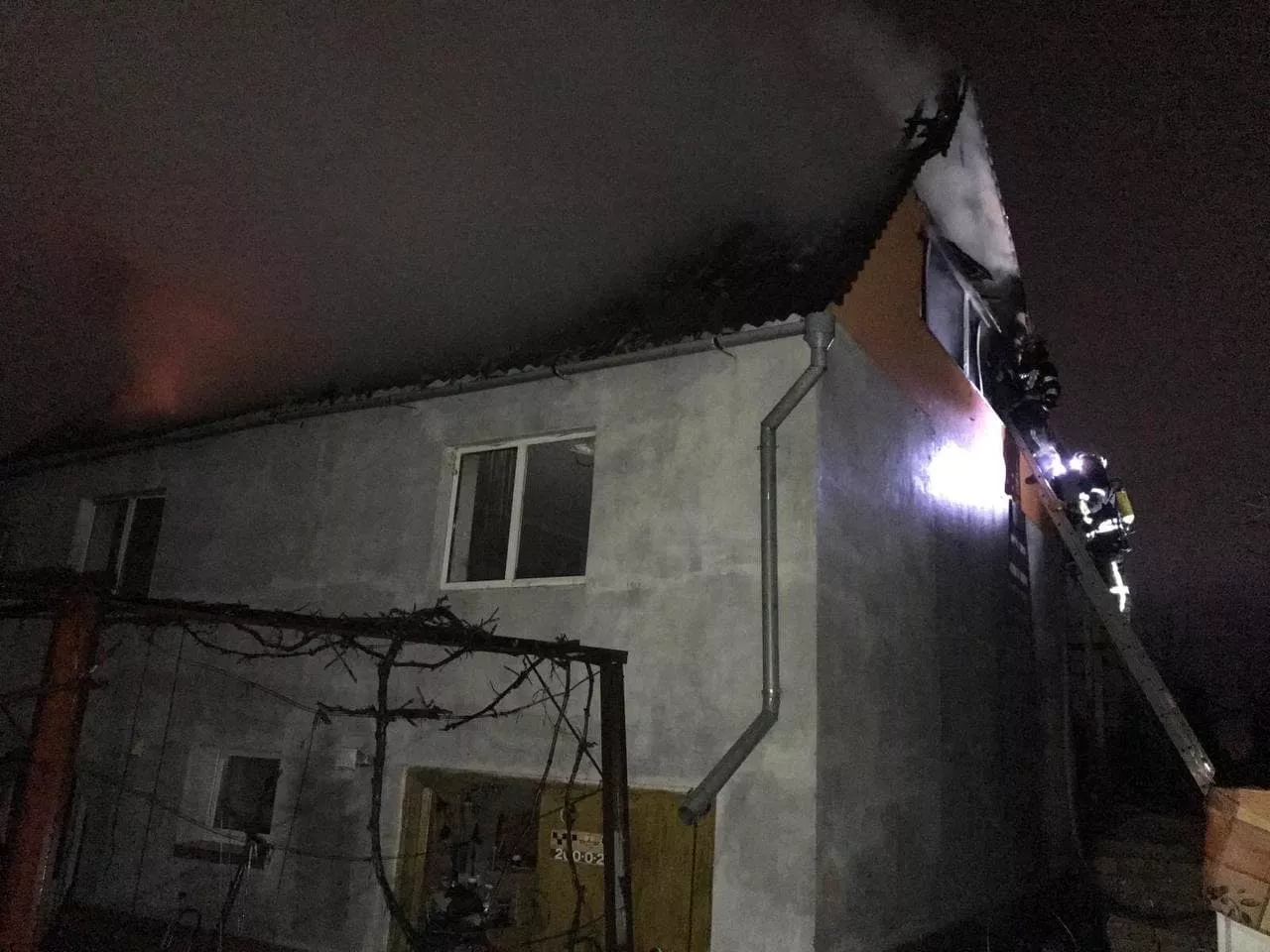 Пожар в частном доме. Фото: ГСЧС Киева