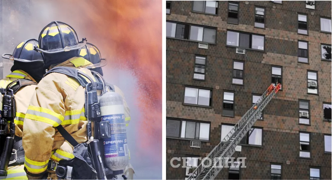 Пожежним вдалося загасити полум'я/Фото: twitter.com/Lloydphoto, колаж: "Сьогодні"