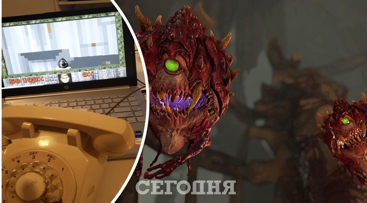 Геймер сыграл в Doom с дискового телефона | Сегодня