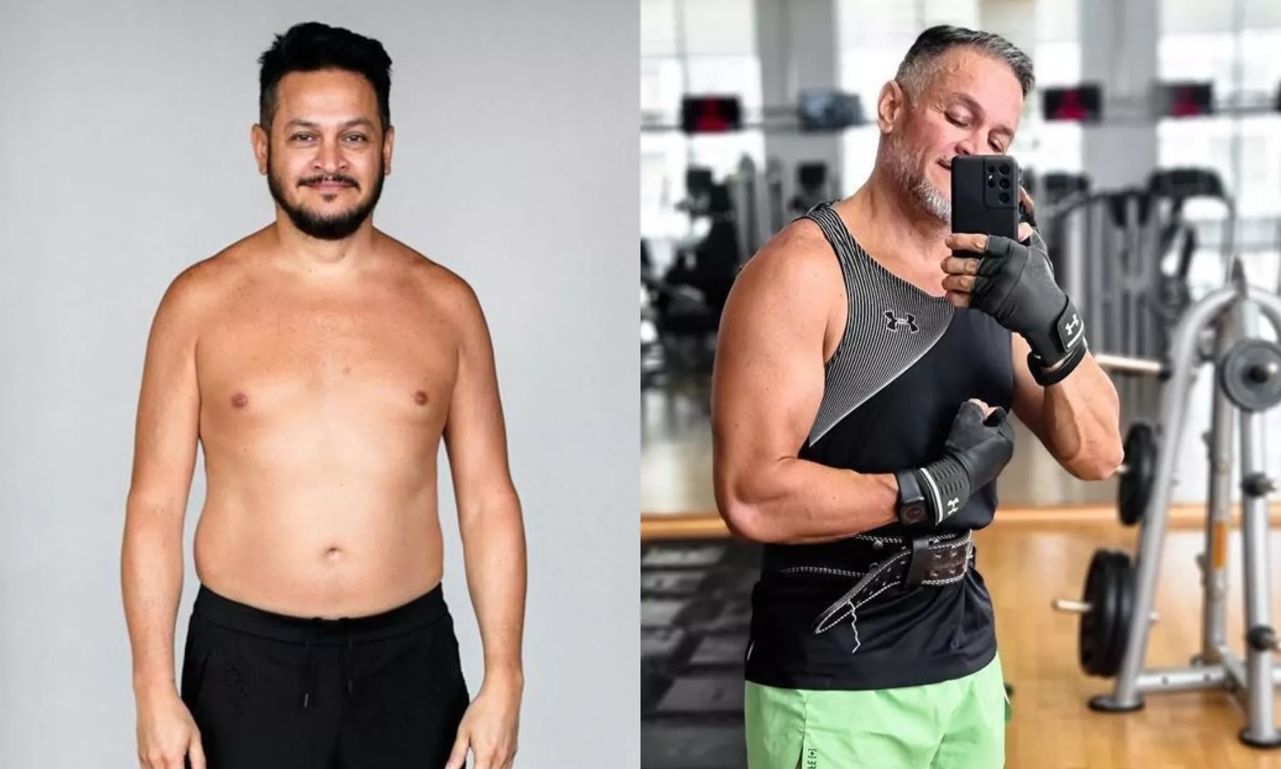 Эктор до и после похудения.
