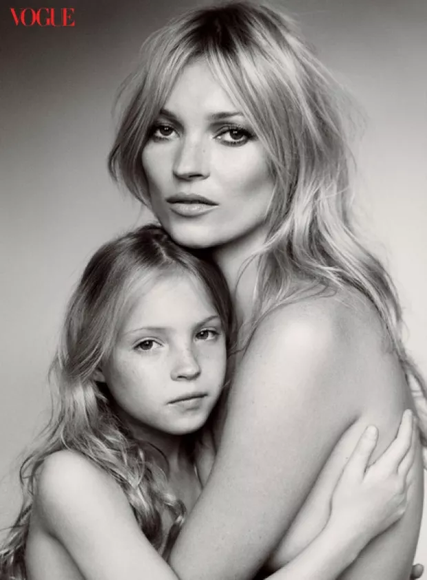 Кейт Мосс с дочерью для итальянского Vogue