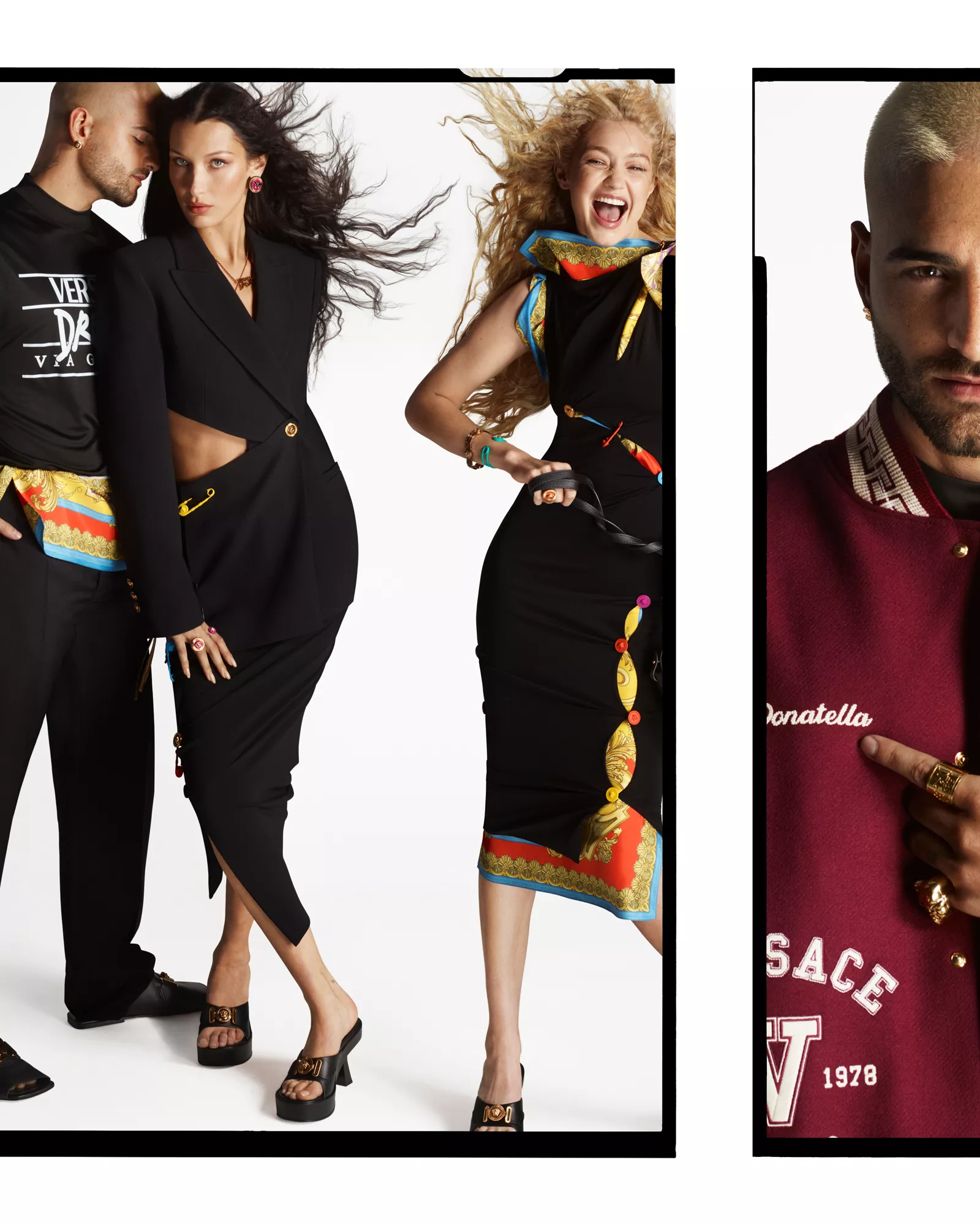 Малума знявся в рекламній кампанії Versace разом з Джіджі та Беллою Хадід