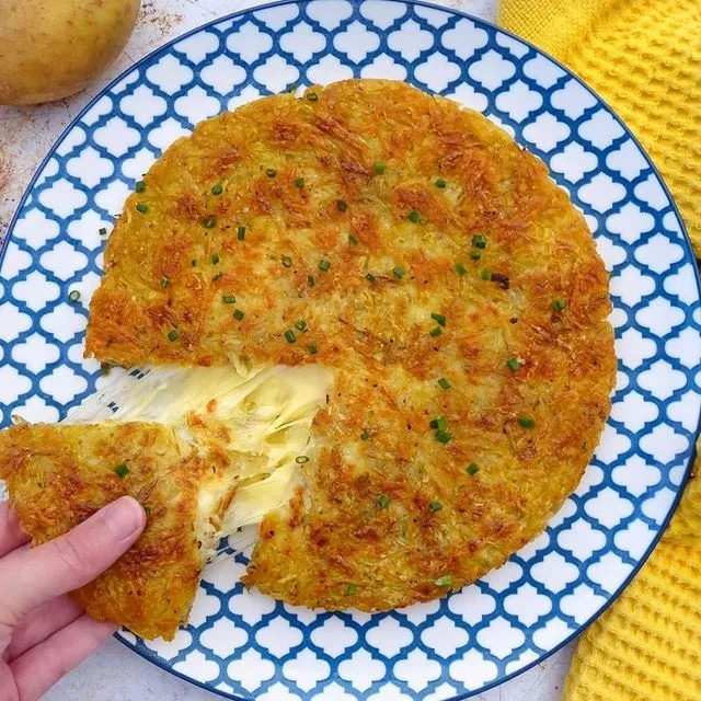 With hash brown cheese