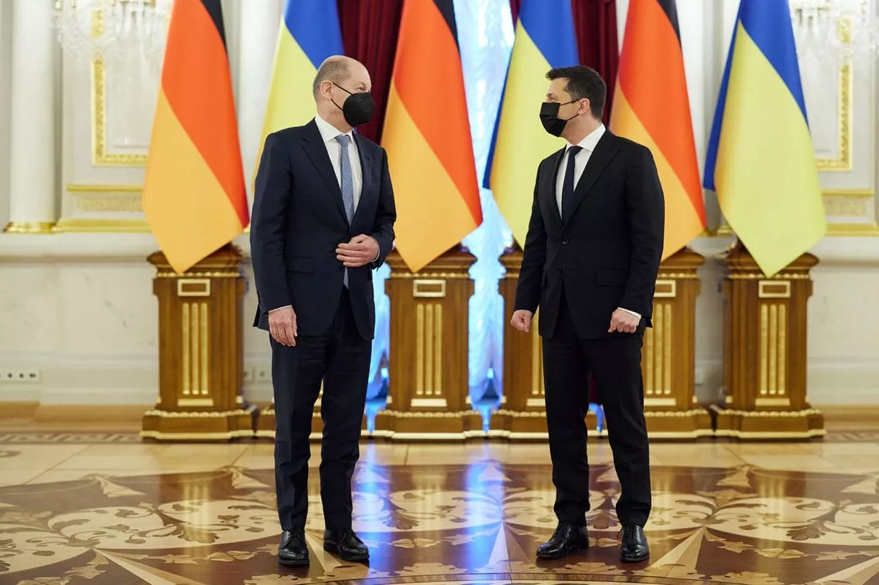 Канцлер ФРГ и президент Украины