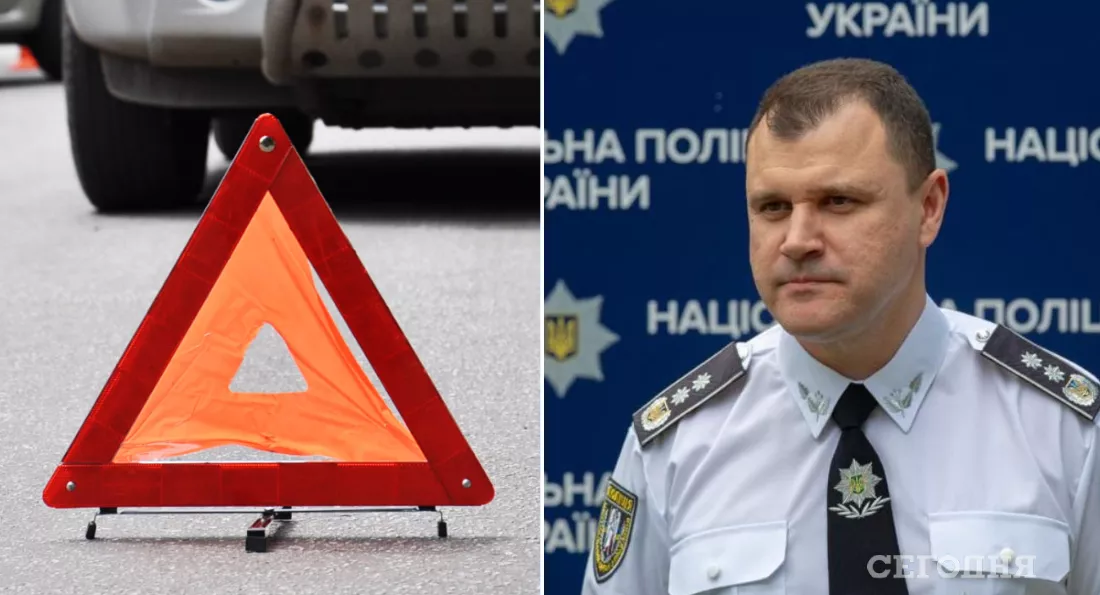 Глава Национальной полиции Игорь Клименко заявил, что количество летальных ДТП уменьшилось/Фото: коллаж: "Сегодня" 