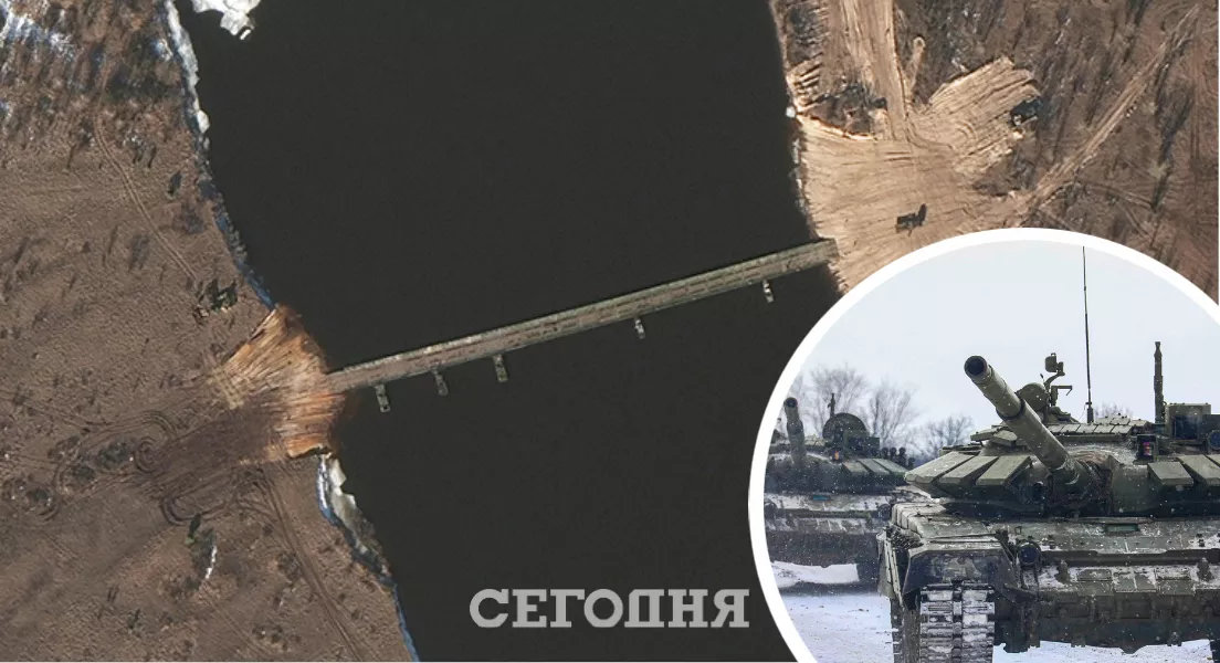 Міст помітили із супутників/Фото: колаж: "Сьогодні"