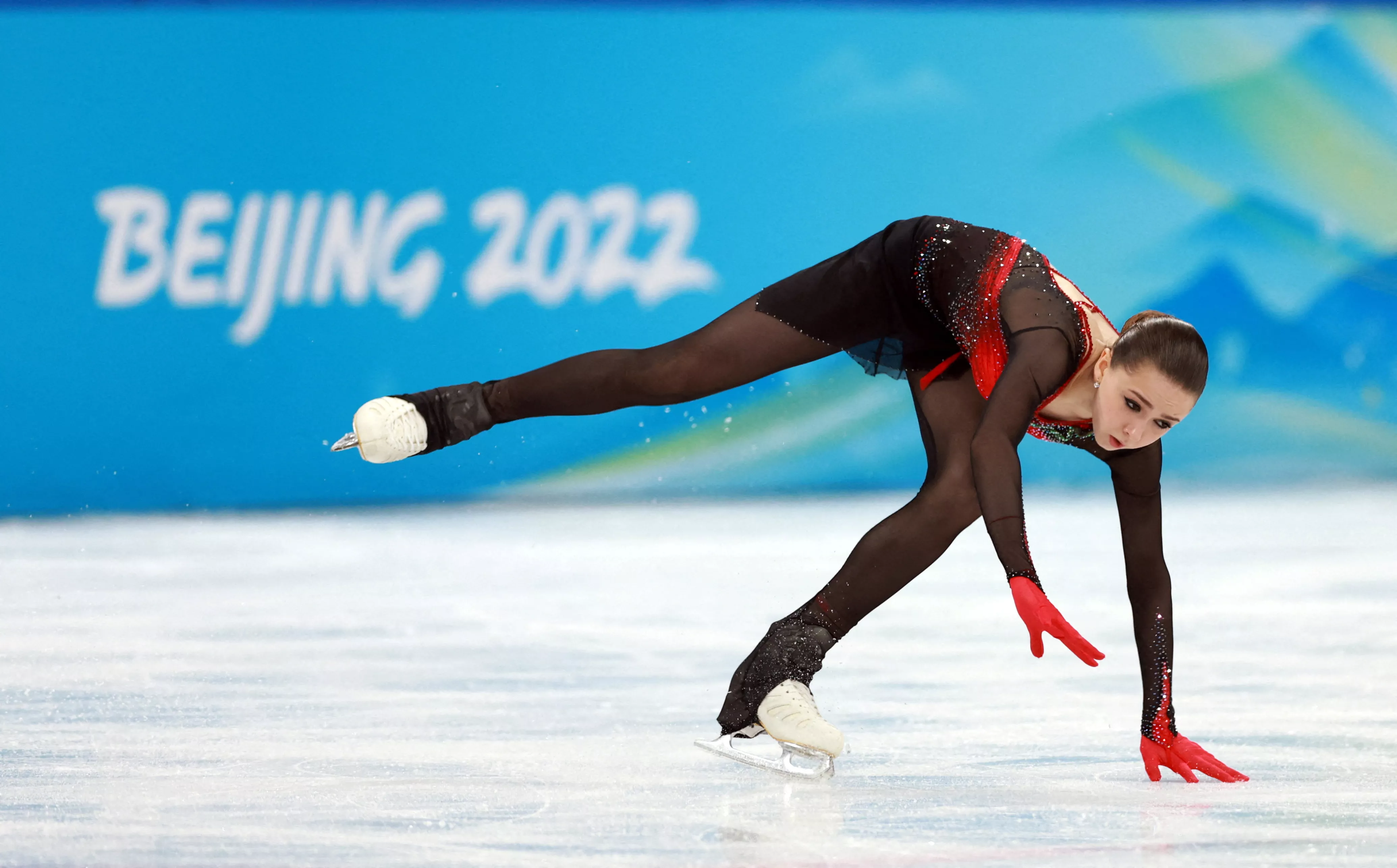 Камила Валиева на Олимпиаде-2022