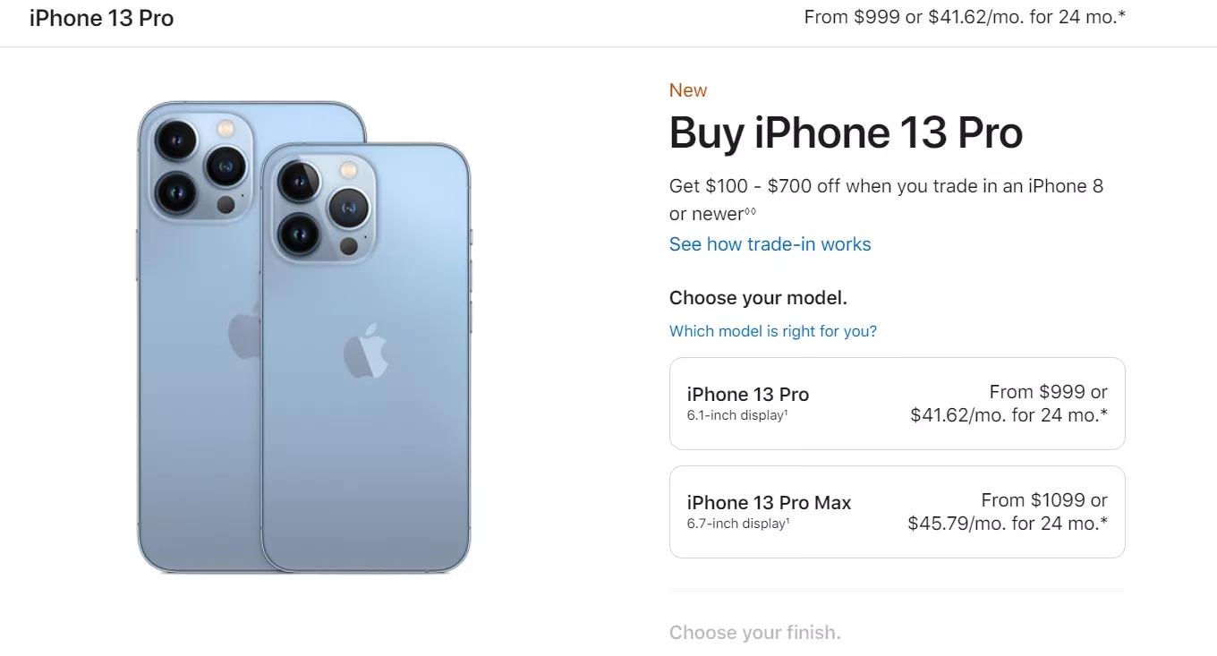 Ціна на оригінальний iPhone 13