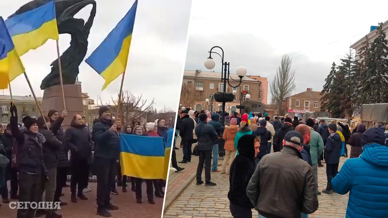 Оккупированный Бердянск вышел на митинг против агрессоров | Сегодня