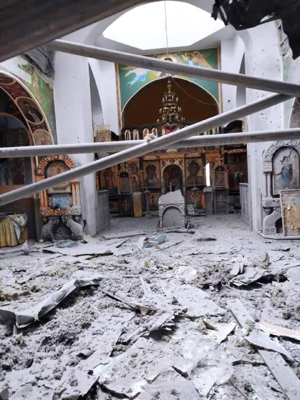 Російські військові розбомбили церкву Московського Патріархату. Фото: Олексій Гончаренко