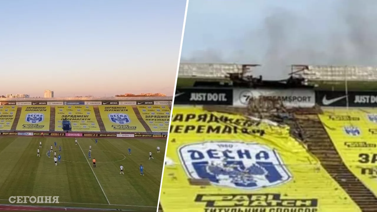 Оккупанты разрушили стадион в Чернигове