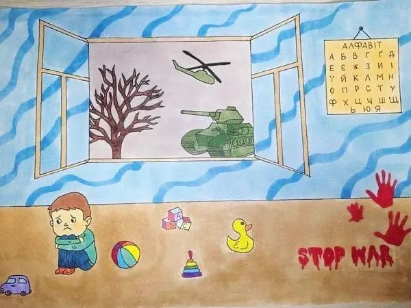 Проект Mom, i see war/Мама, я вижу войну собирает рисунки детей, чтобы создать манифест-коллаж о войне в Украине