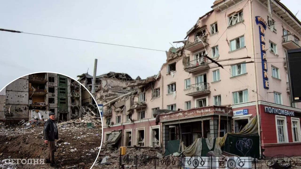 В Чернигове уничтожены сотни зданий. Фото: коллаж "Сегодня"