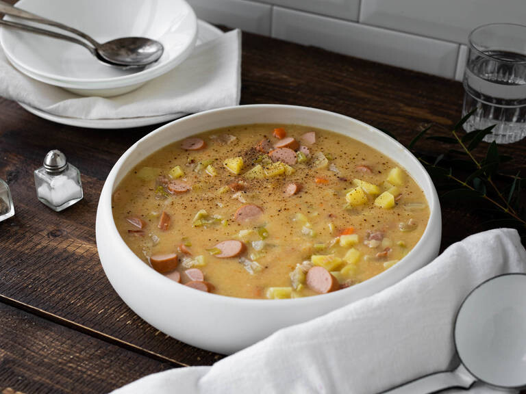 Рецепт приготовления супа с картошкой и колбасой