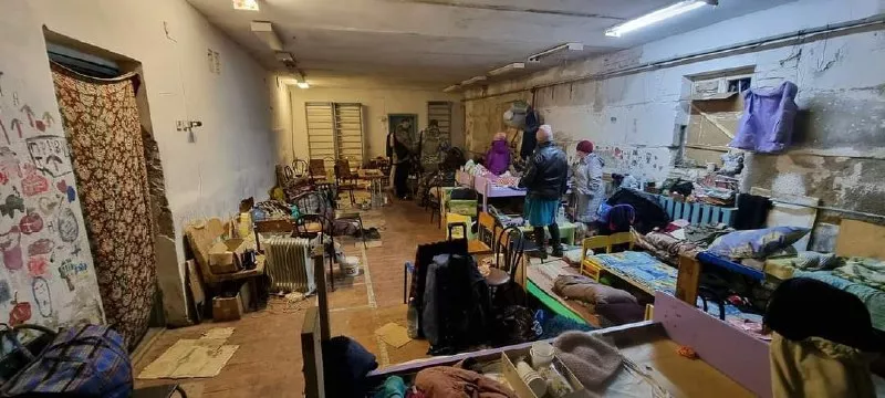 Підвал школи, де окупанти тримали жінок та дітей. Фото: В'ячеслав Чаус.