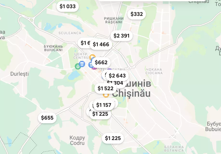 Стоимость квартир в Кишиневе 
