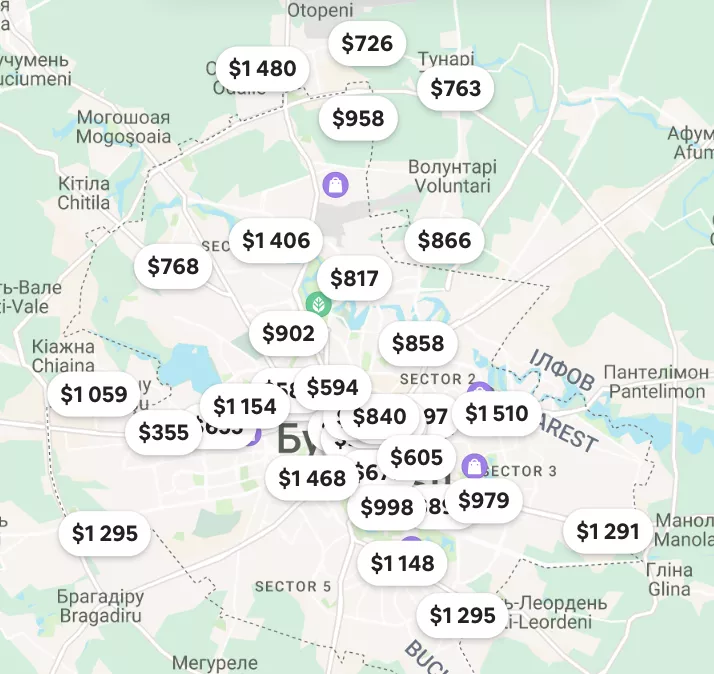 Стоимость квартир в Бухаресте 