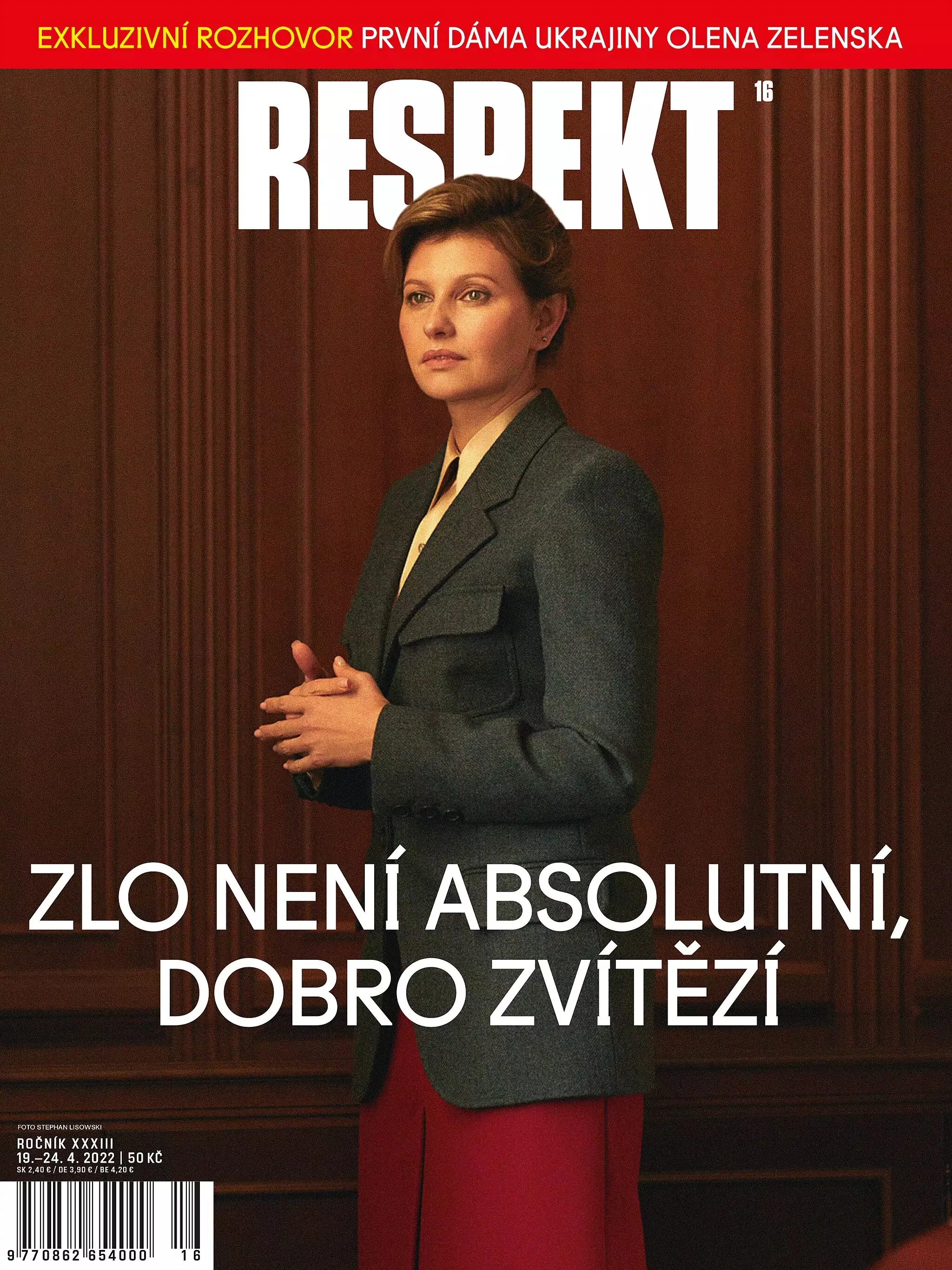 Олена Зеленська на обкладинці чеського журналу Respekt